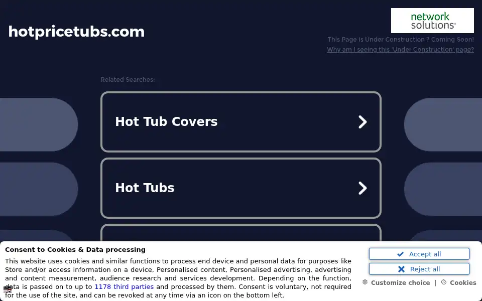 Screenshot of hotpricetubs.com
