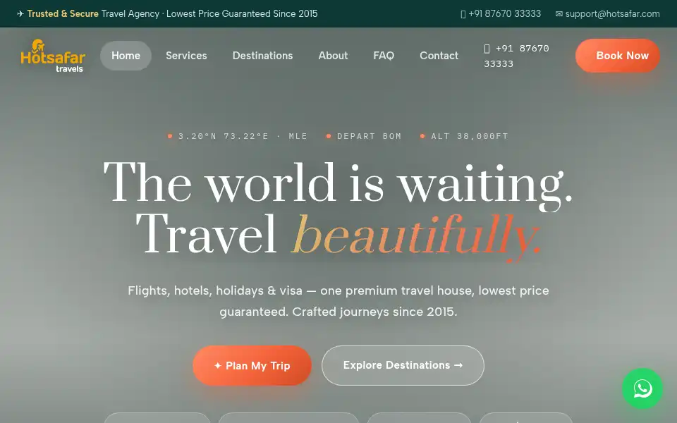 Screenshot of hotsafar.com