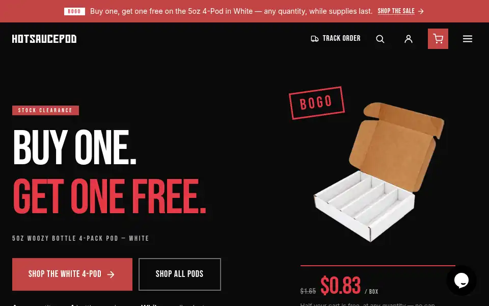 Screenshot of hotsaucepod.com