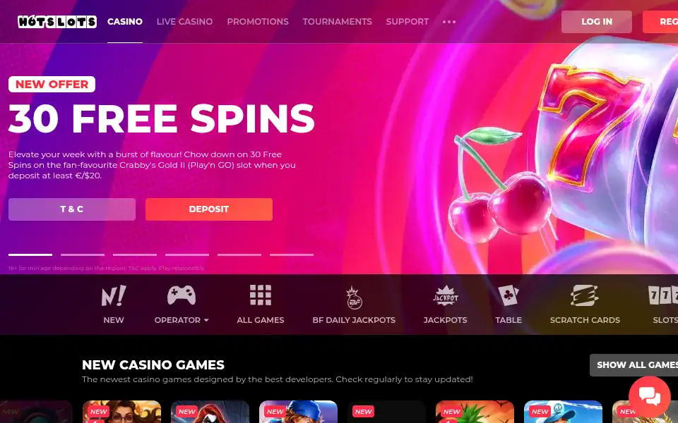 Screenshot of hotslots.io