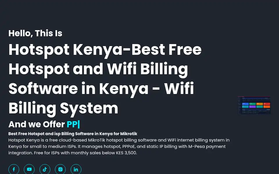 Screenshot of hotspots.co.ke