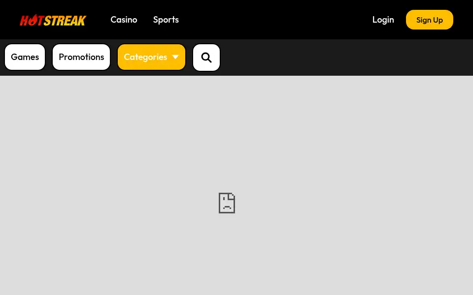 Screenshot of hotstreakcasino.com