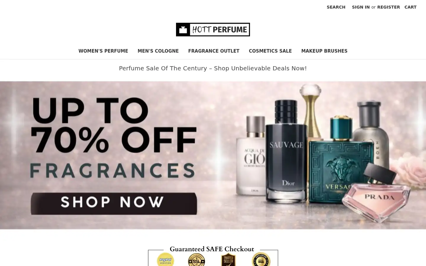 Screenshot of hottperfume.com