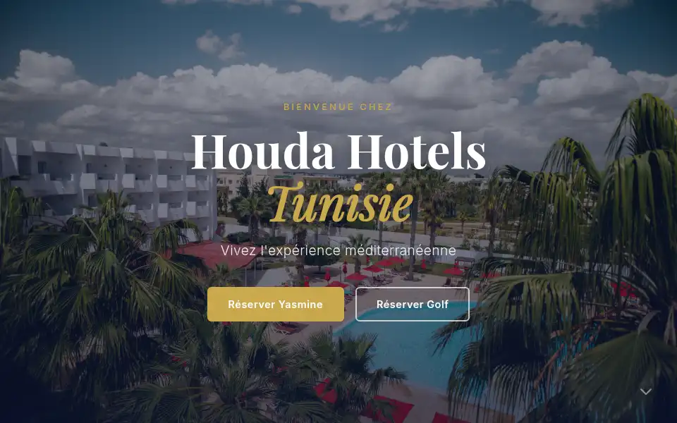 Screenshot of houdahotelstunisia.com