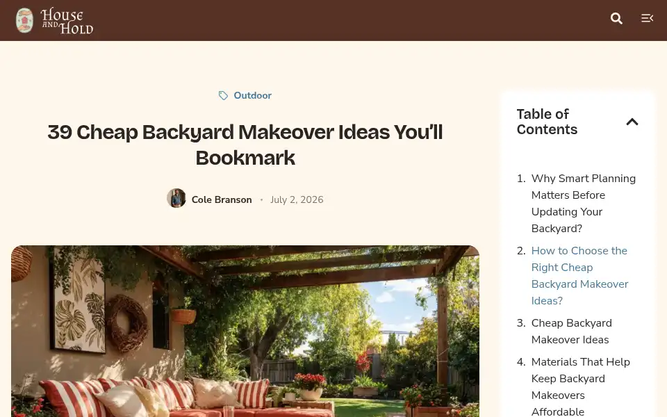 Screenshot of houseandhold.com