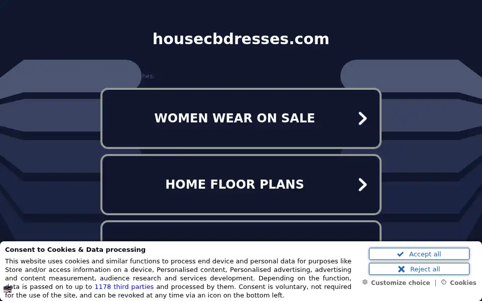 Screenshot of housecbdresses.com