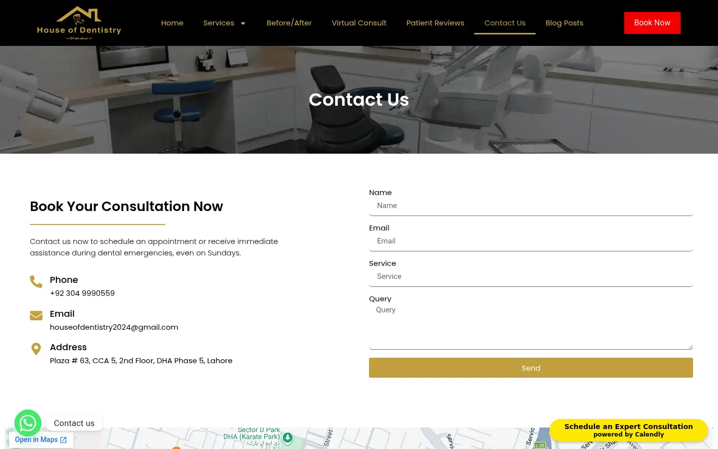 Screenshot of houseofdentistry.com.pk
