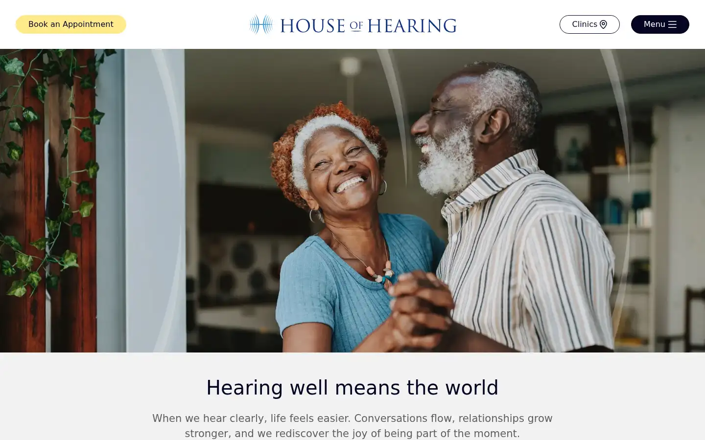 Screenshot of houseofhearing.co.uk