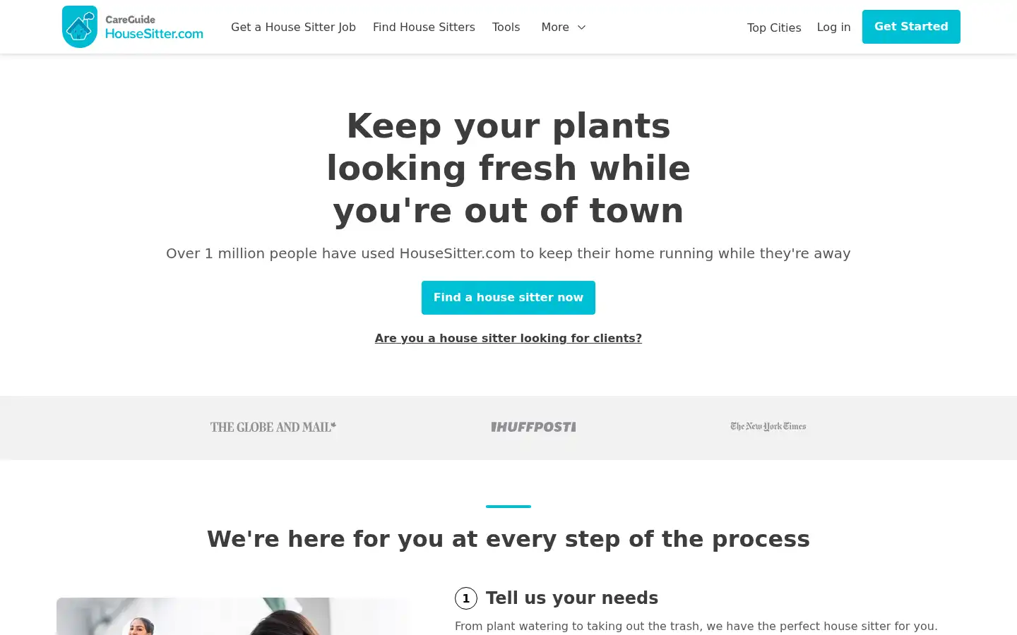 Screenshot of housesitter.com