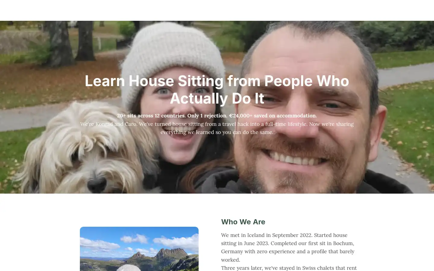 Screenshot of housesittersguide.com