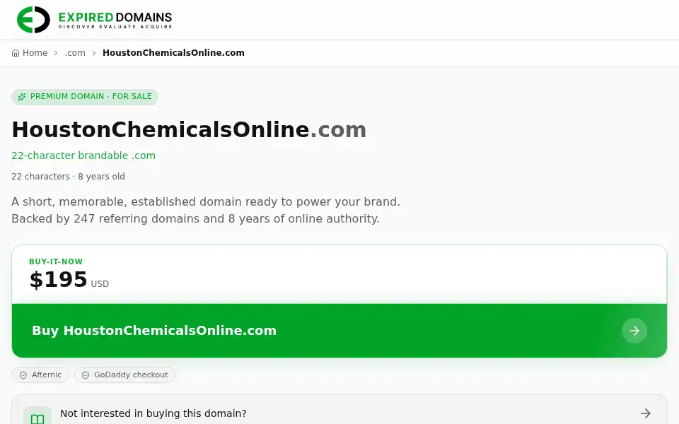 Screenshot of houstonchemicalsonline.com