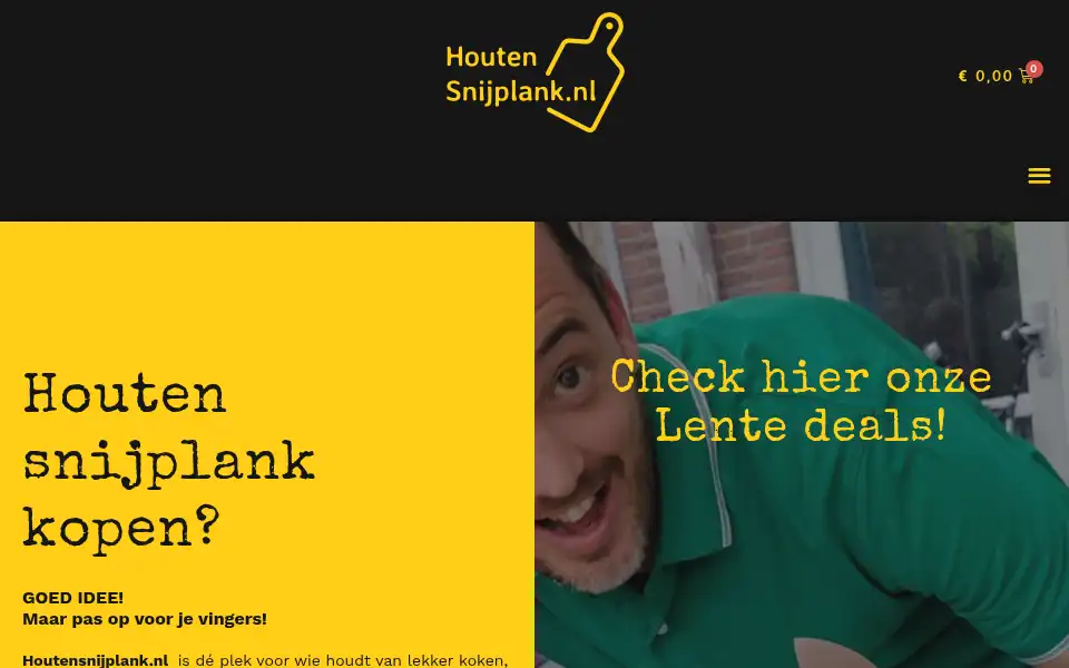 Screenshot of houtensnijplank.nl