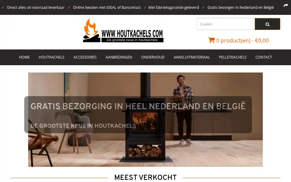 Screenshot of houtkachels.com