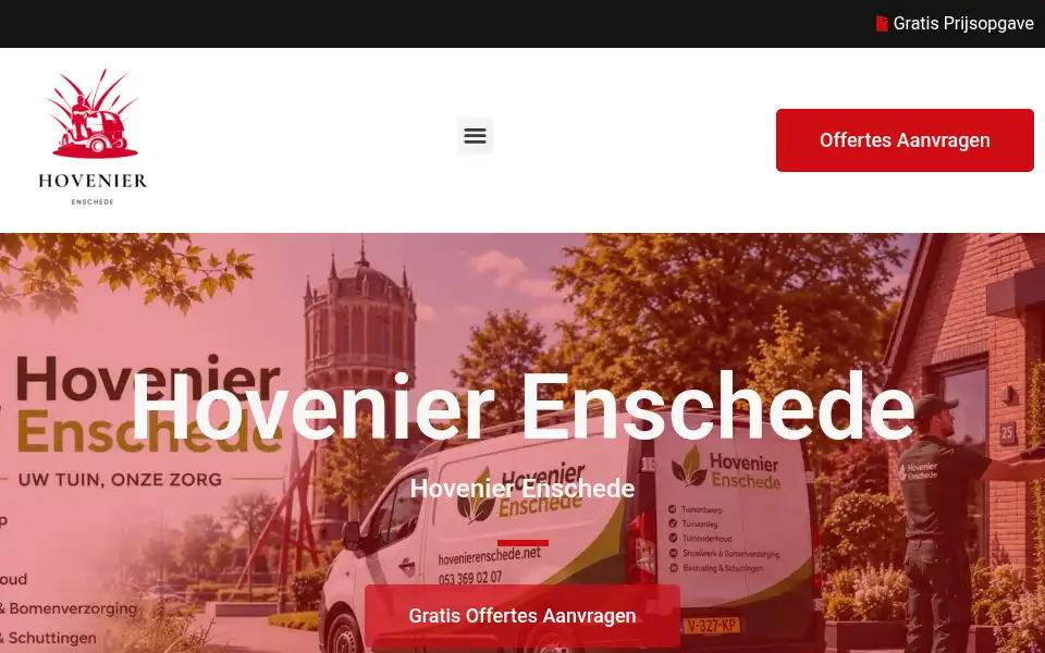 Screenshot of hovenierenschede.net