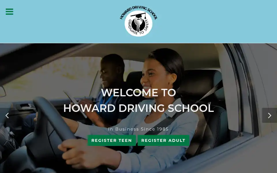 Screenshot of howarddrivingschool.org