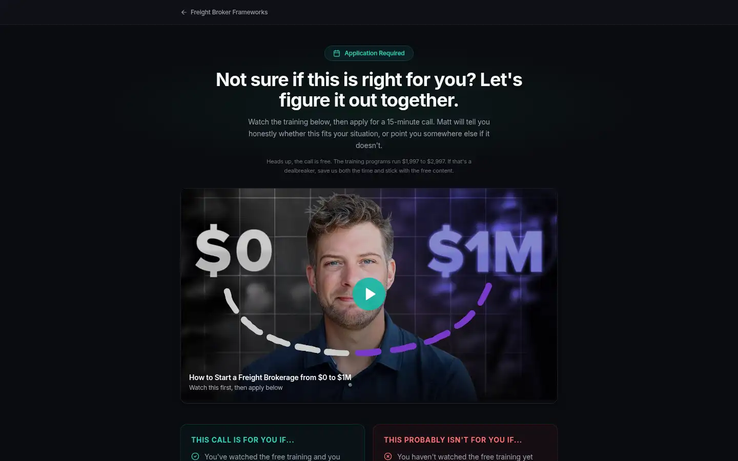 Screenshot of howtobecomeafreightbroker.com