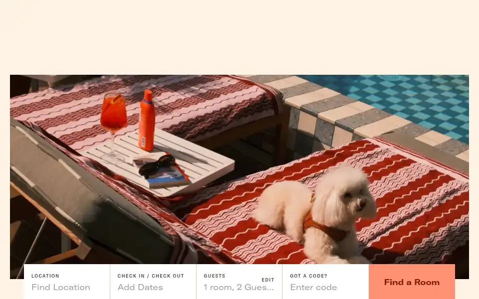 Screenshot of hoxtonhotels.com