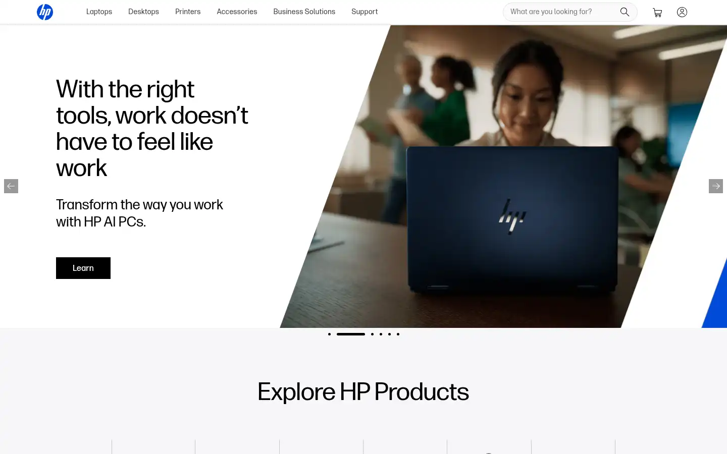 Screenshot of hp.co.uk