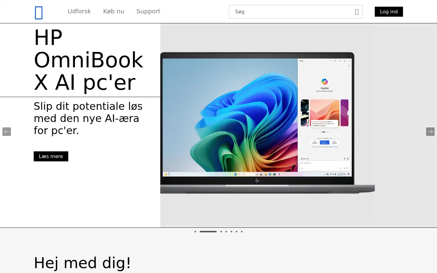 Screenshot of hp.dk