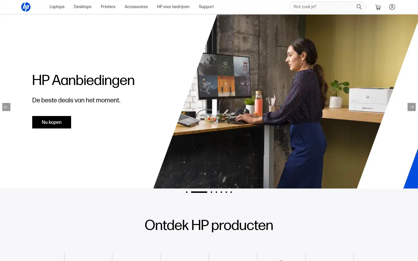 Screenshot of hp.nl