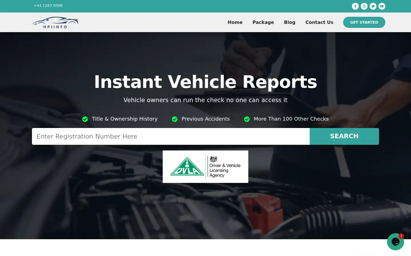 Screenshot of hpiinfo.com