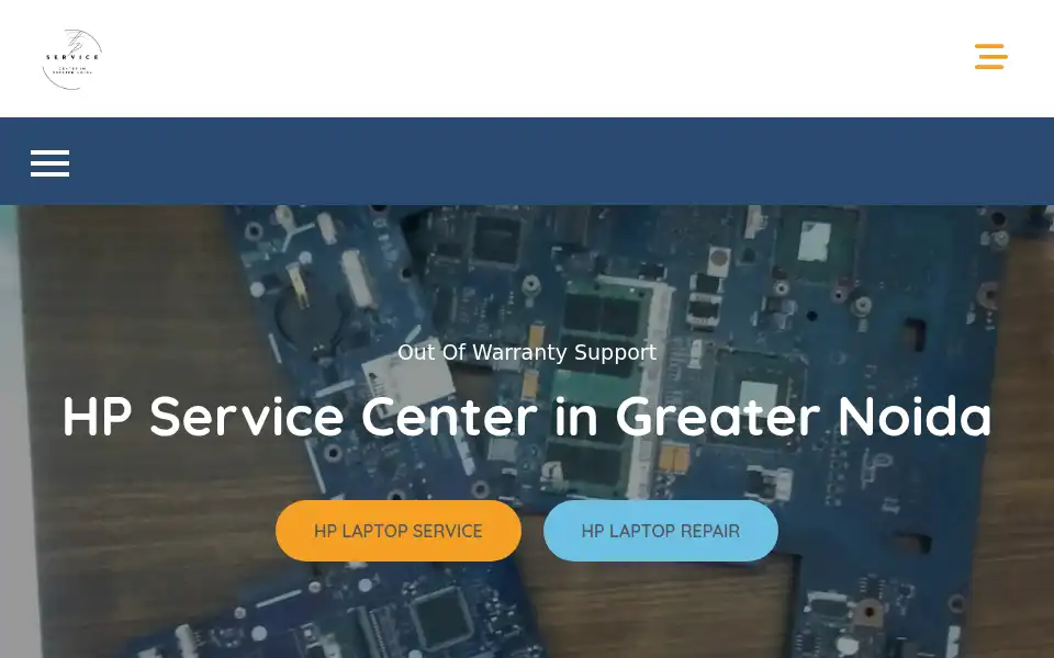 Screenshot of hpservicecenteringreaternoida.in