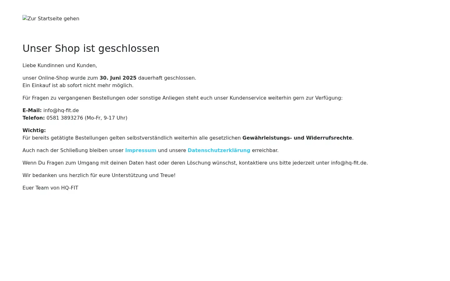 Screenshot of hq-fit.de