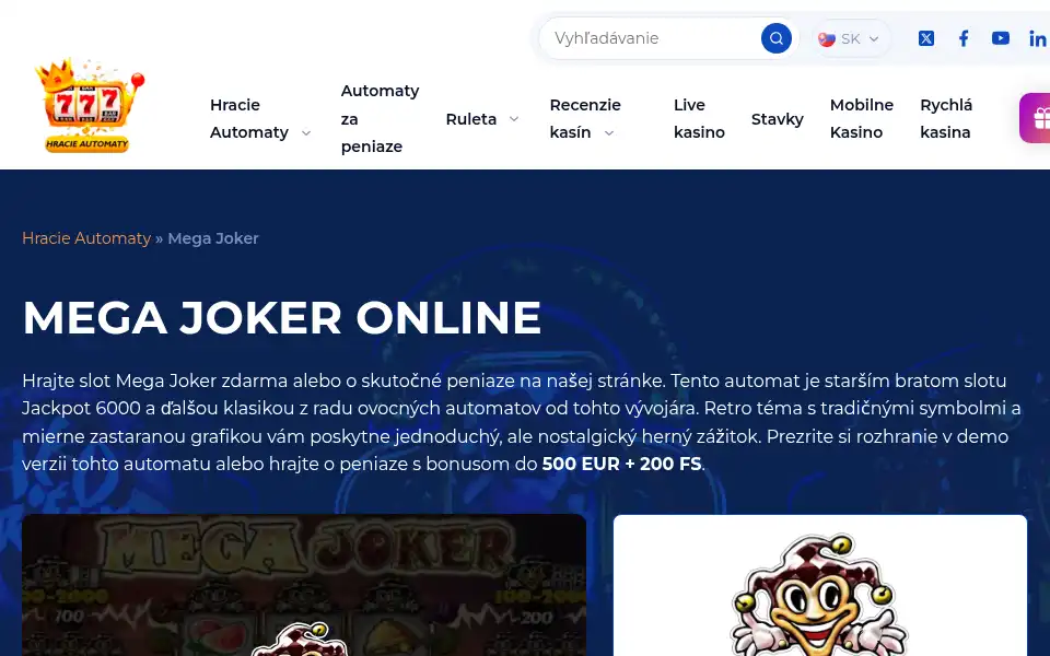 Screenshot of hracie-automaty.com