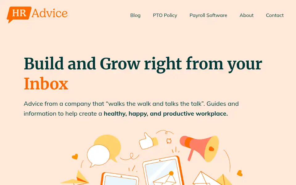 Screenshot of hradvice.com