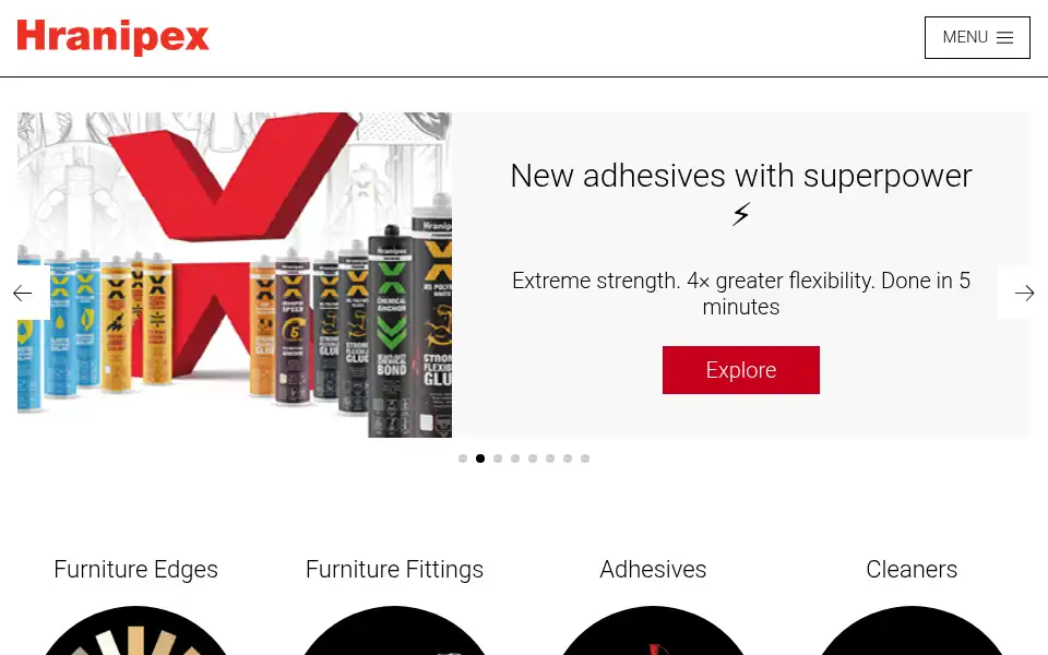 Screenshot of hranipex.com