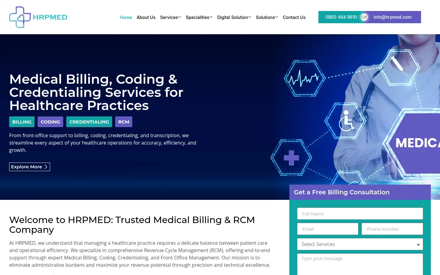 Screenshot of hrpmed.com