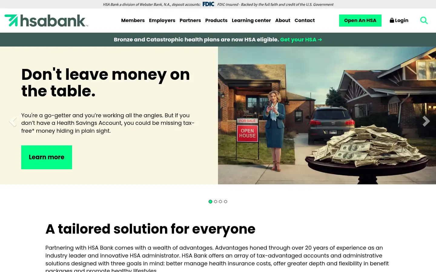 Screenshot of hsabank.com
