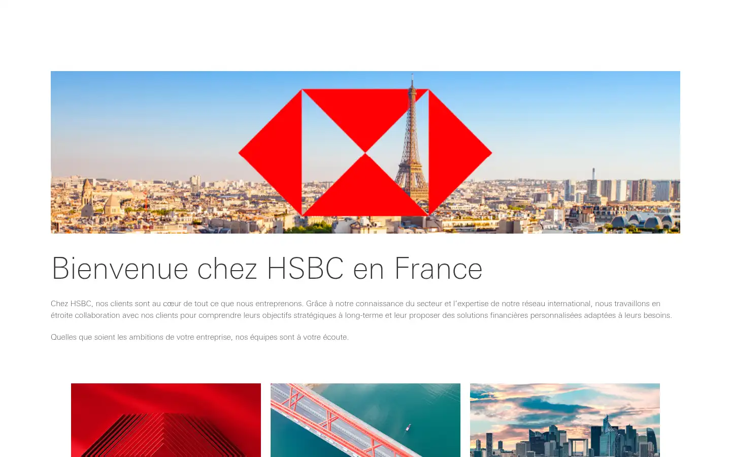 Screenshot of hsbc.fr