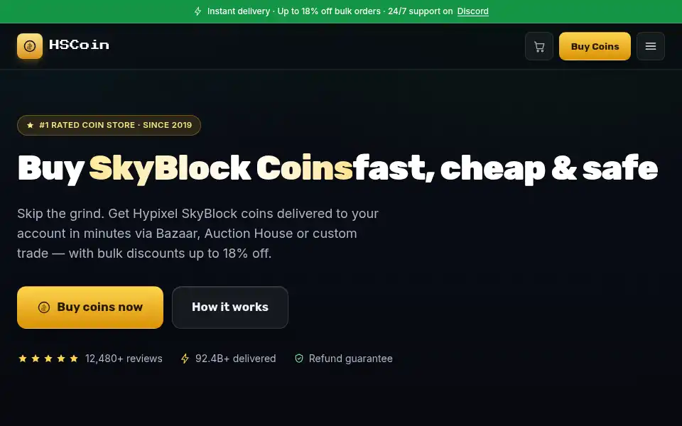 Screenshot of hscoin.net