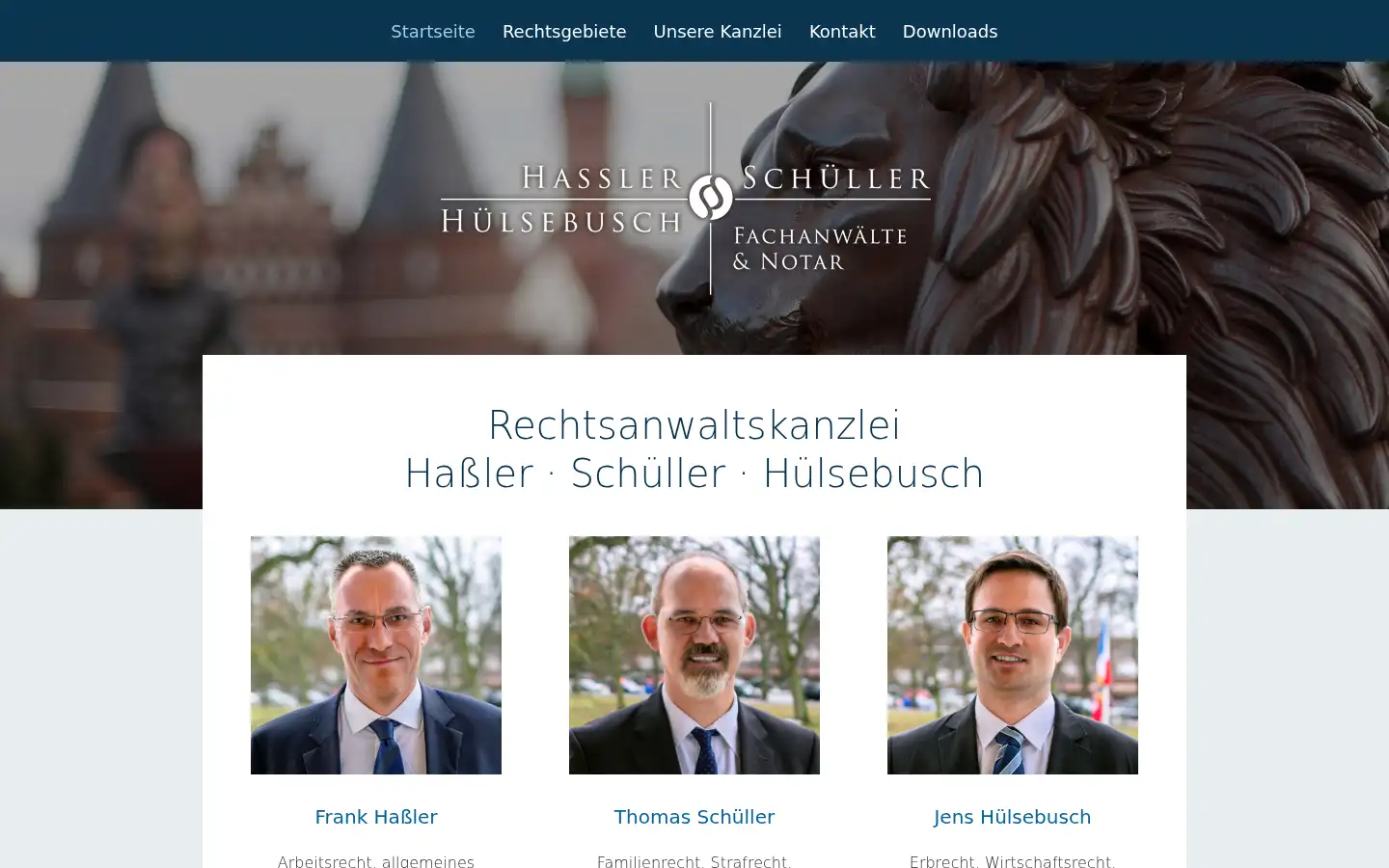 Screenshot of hsh-kanzlei.de