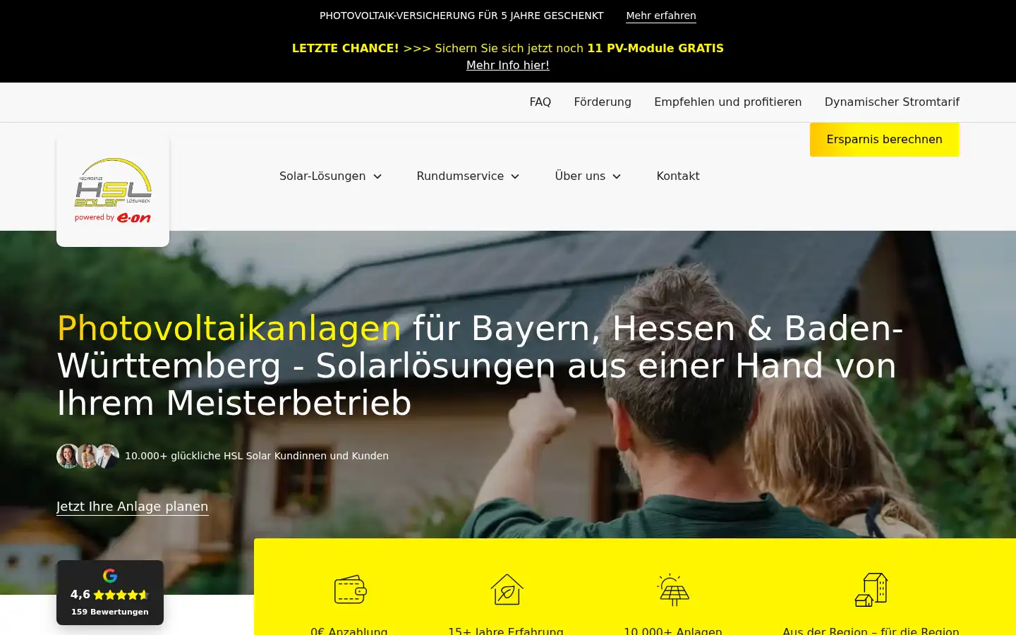 Screenshot of hsl-solar.de