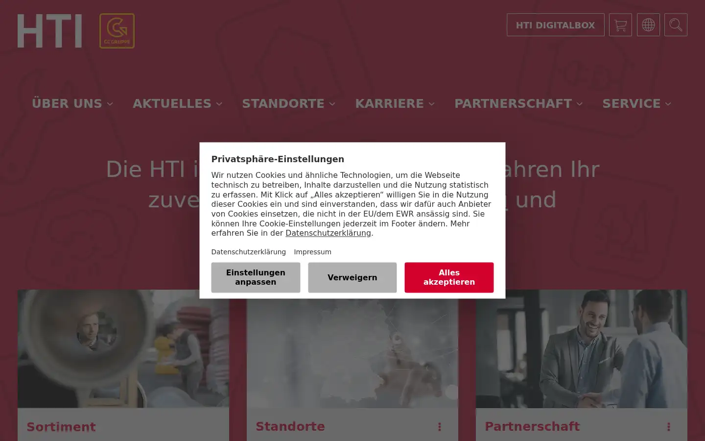 Screenshot of hti-handel.de