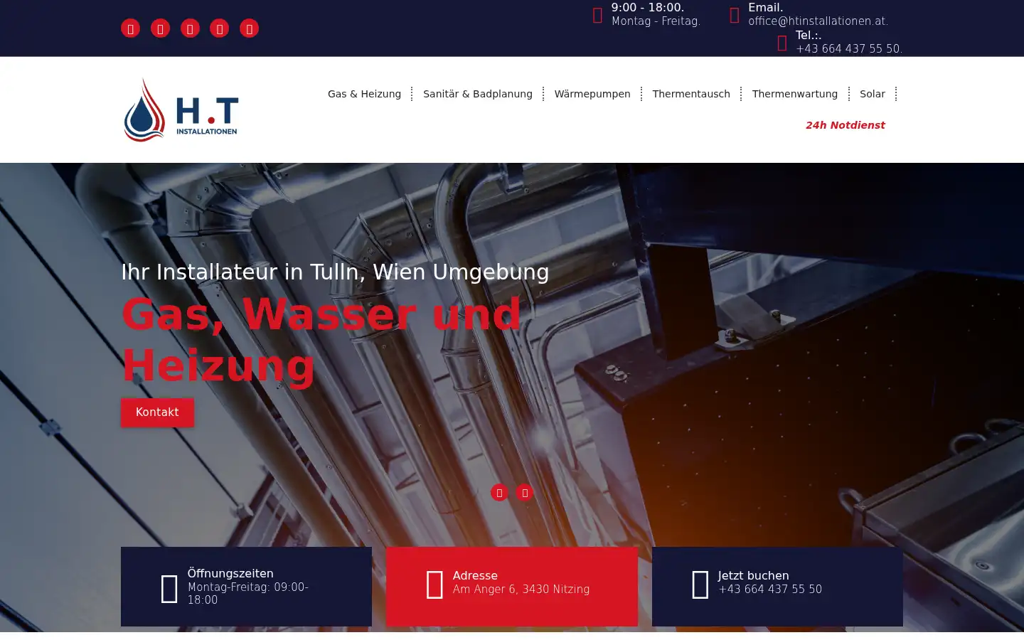 Screenshot of htinstallationen.at
