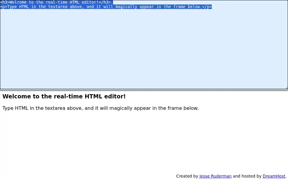 Screenshot of htmledit.squarefree.com