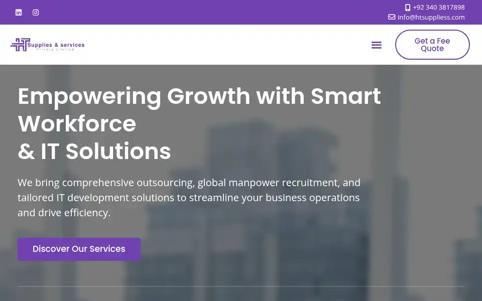 Screenshot of htsuppliess.com