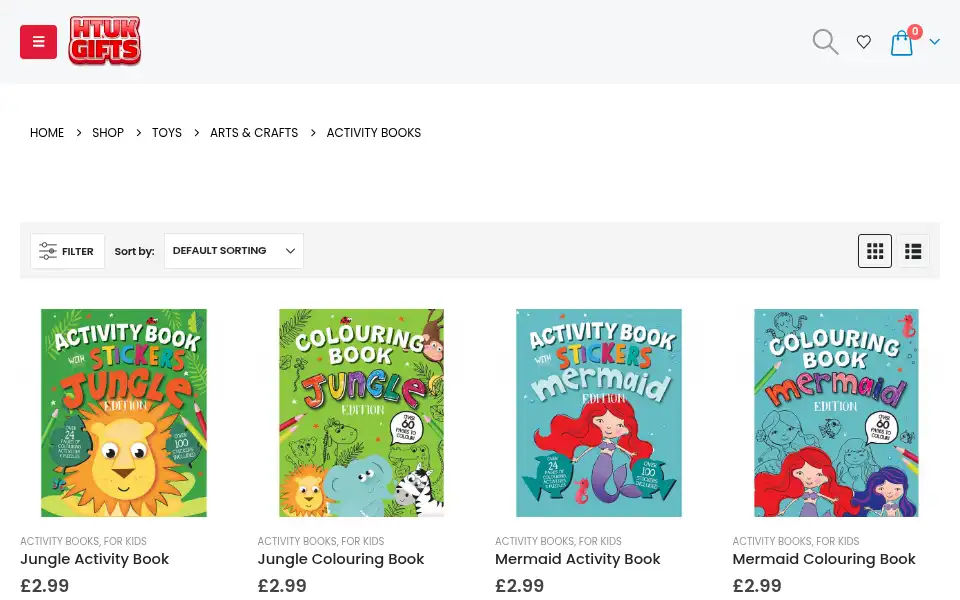 Screenshot of htukgifts.co.uk