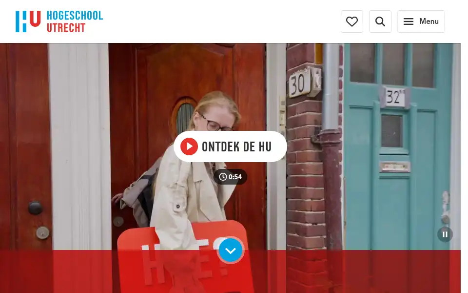 Screenshot of hu.nl