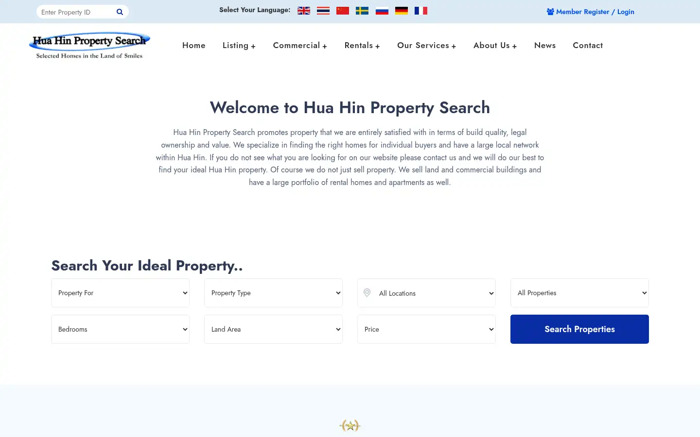 Screenshot of huahin-property-search.com
