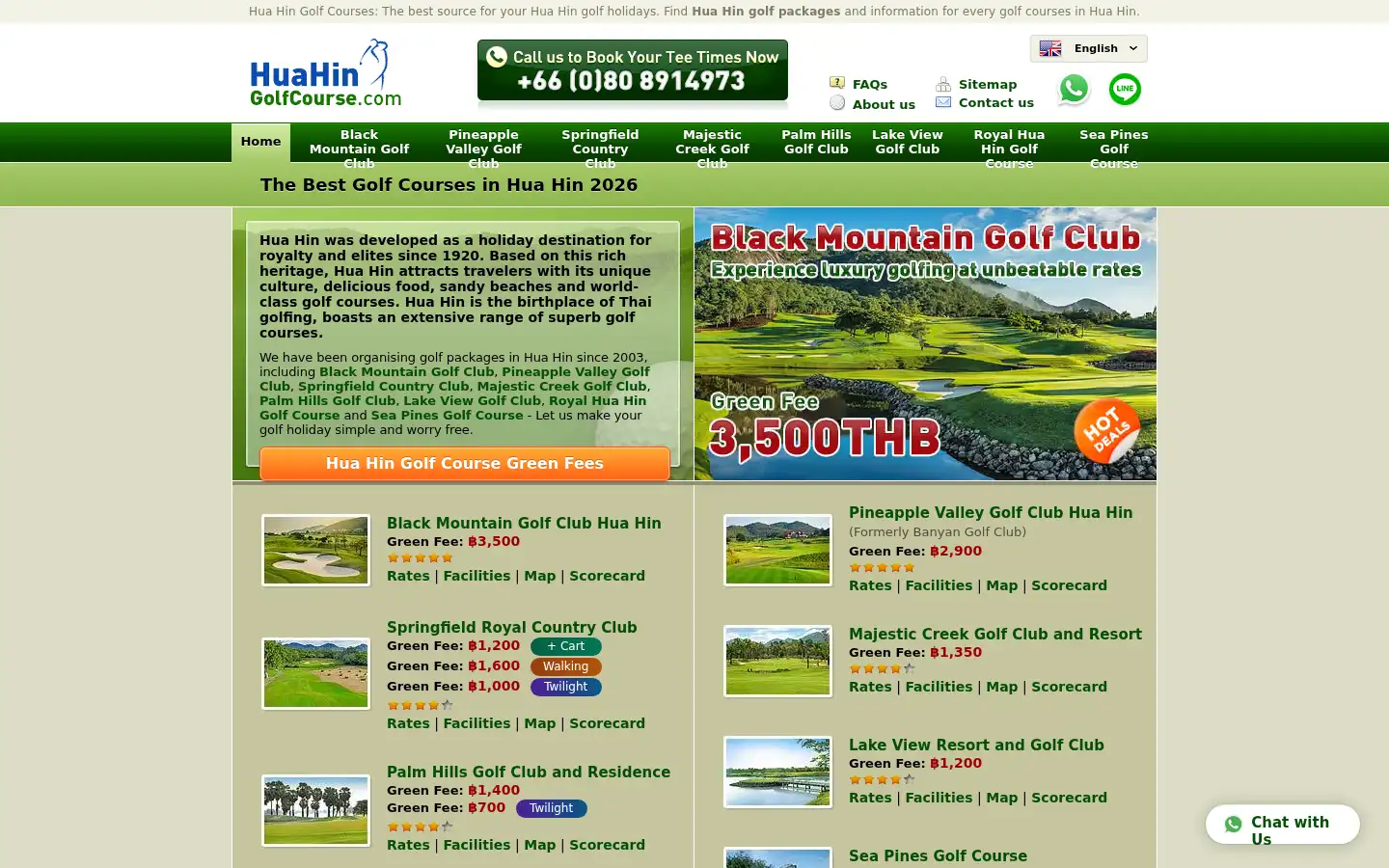 Screenshot of huahingolfcourse.com