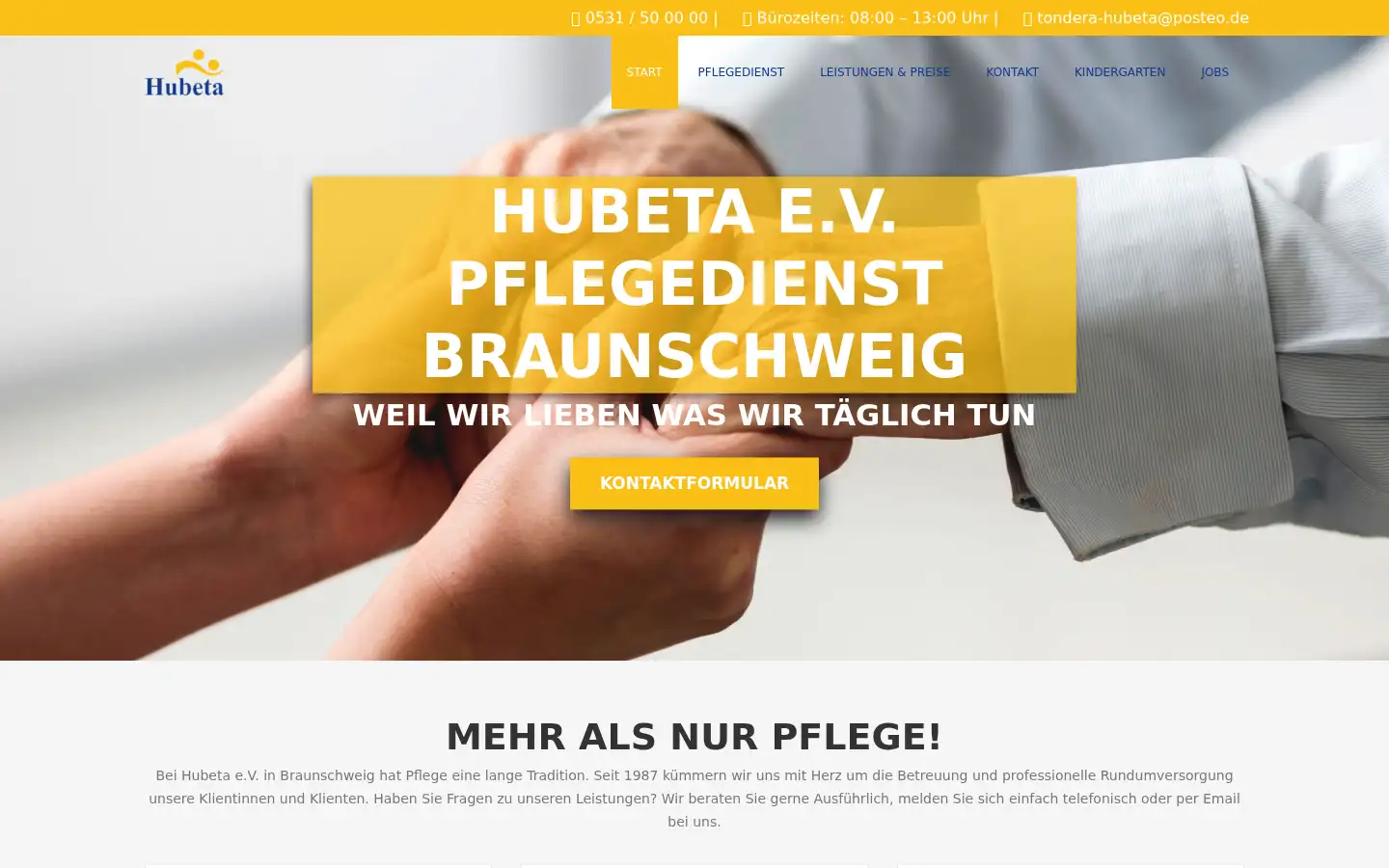 Screenshot of hubeta.de