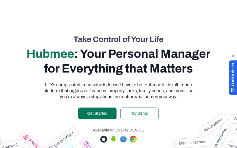 Screenshot of hubmee.com