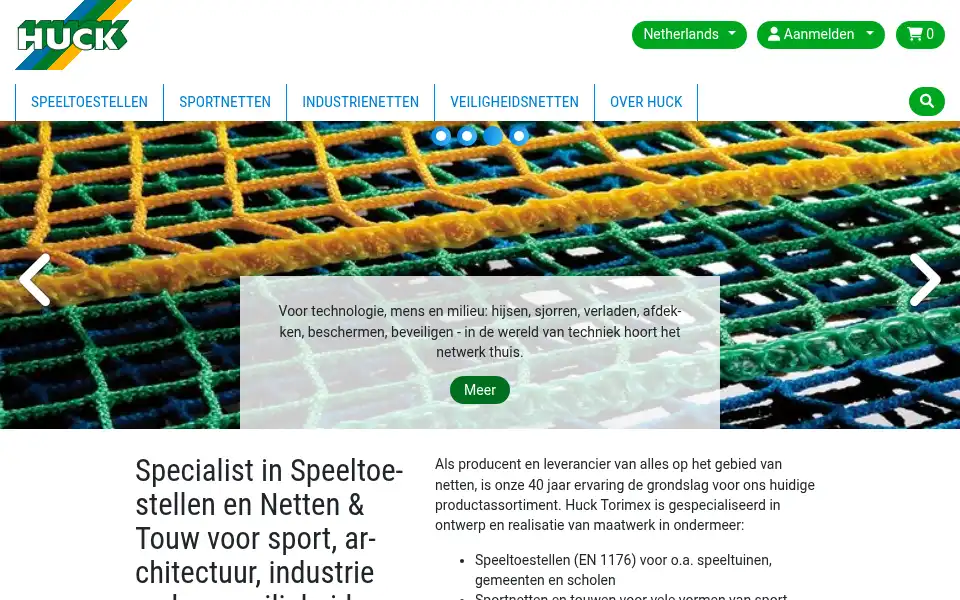 Screenshot of huck.nl