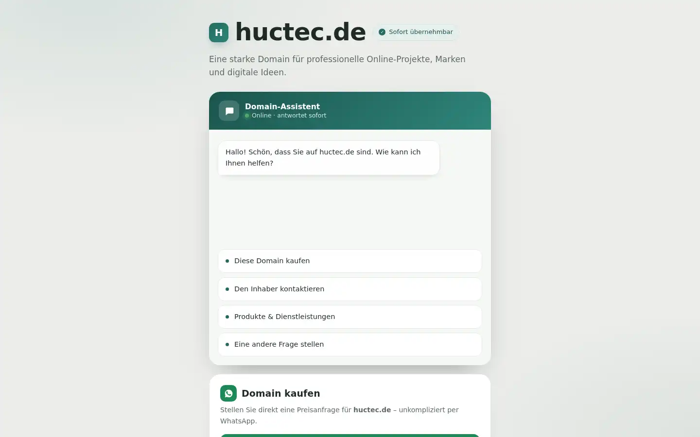 Screenshot of huctec.de