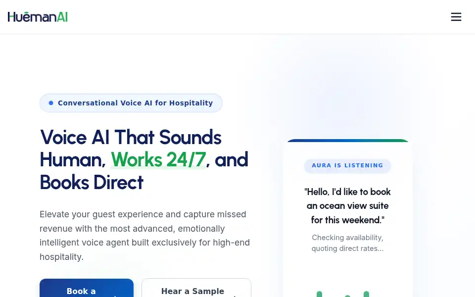 Screenshot of huemanai.co.uk