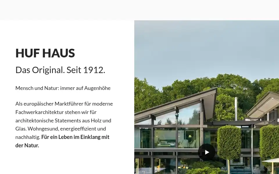 Screenshot of huf-haus.com
